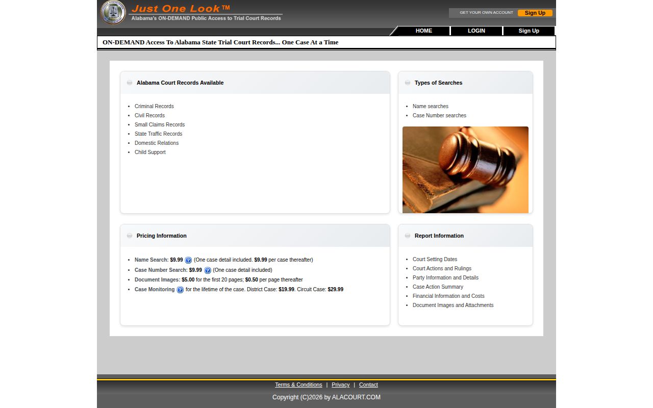 Lauderdale County released inmates Alacourt ACCESS court record portal